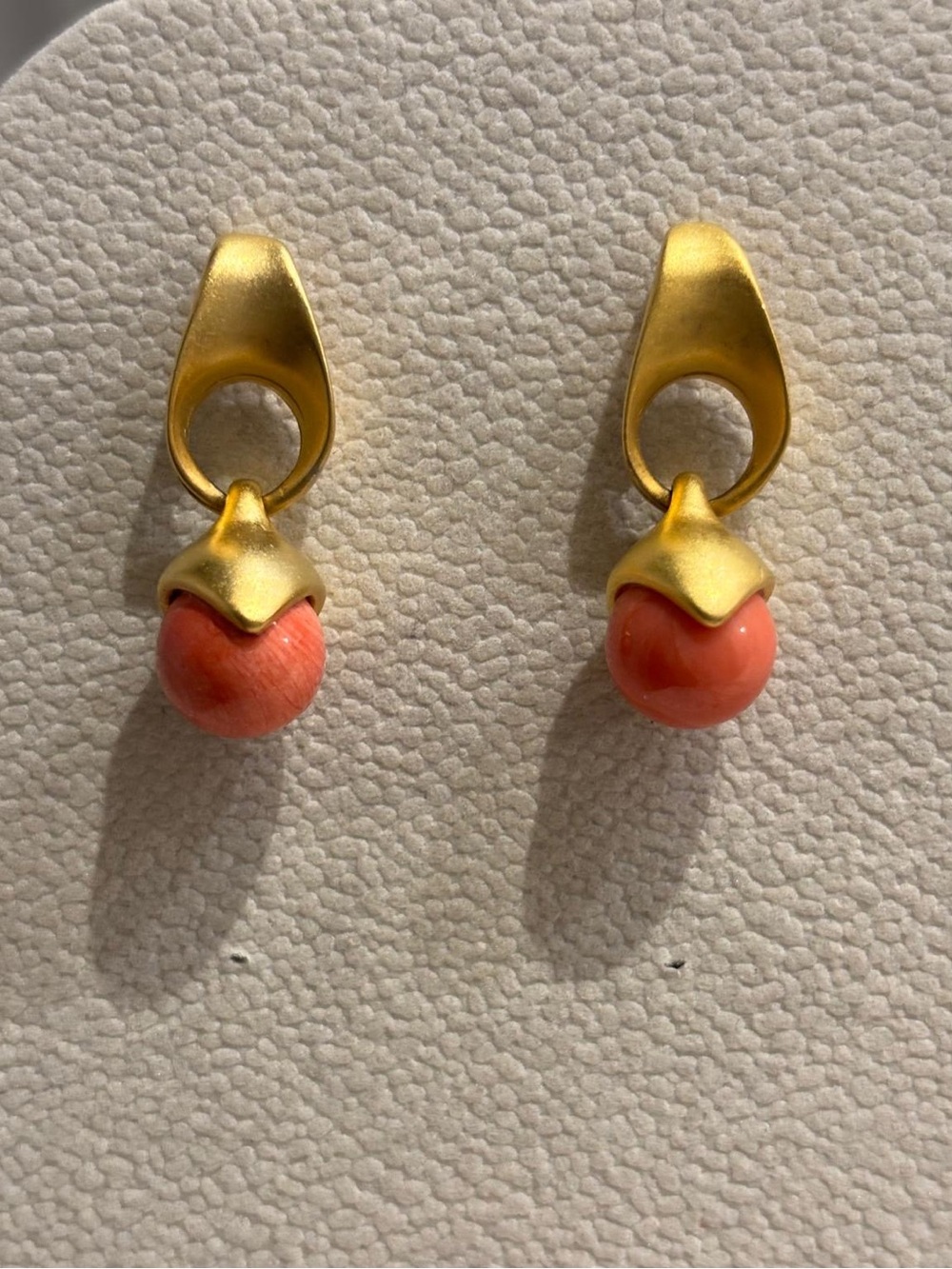 Agate Gold-Tone Drop Earrings